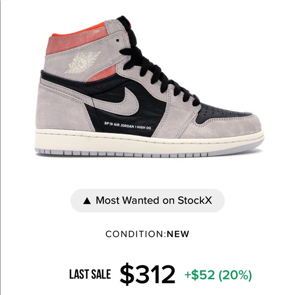 Jordan 1 Retro High “Neutral Grey Hyper Crimson” - Picture 6 of 6